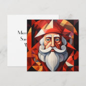 サンタクロース抽象アート シーズンカード (正面/裏面)