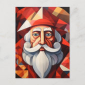 サンタクロース抽象芸術アート シーズンポストカード (正面)