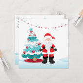 サンタクロース挨拶状 カード (正面/裏面インサイチュ)