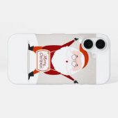 サンタクロース挨拶 iPhone 16ケース (裏面横)