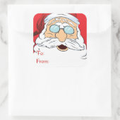 サンタクロース接写 スクエアシール (バッグ)