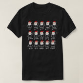 サンタクロース数学スティックフィギュアおもしろいクリスマスマット Tシャツ (デザイン正面)