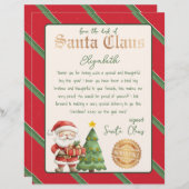 サンタクロース文字かわいいトナカイ印刷可能 (正面/裏面)