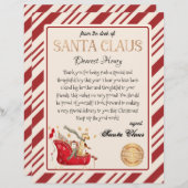 サンタクロース文字フルスレッド印刷可能 (正面/裏面)