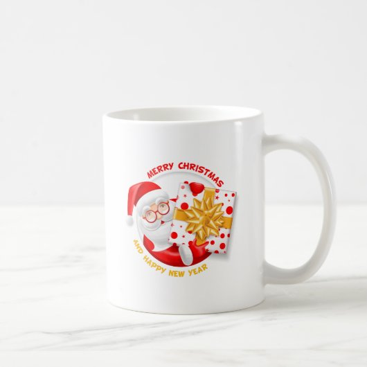 サンタクロース新年おめでとう コーヒーマグカップ (右)