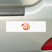 サンタクロース新年おめでとう バンパーステッカー (車上)