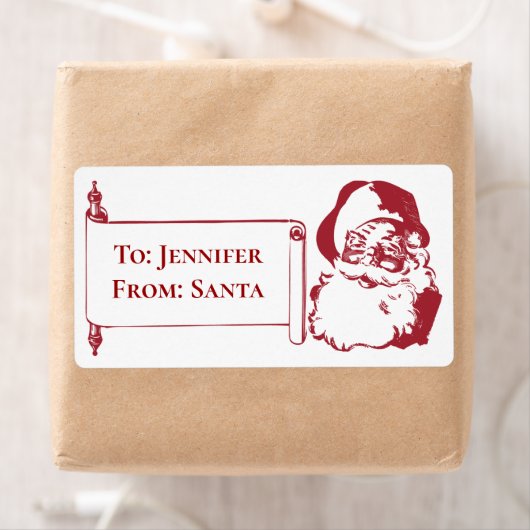 サンタクロース旧ヴィンテージファッションドクリスマス ラベル (インサイチュ)