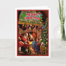 サンタクロース昼寝 カード