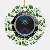 サンタクロース望遠カメラ セラミックオーナメント (裏面)