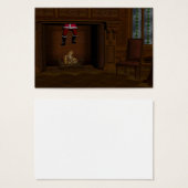 サンタクロース来が煙突から出て (正面&裏面)