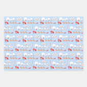 サンタクロース来が町へのクリスマス ラッピングペーパーシート (正面2)