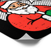 サンタクロース来の彼女はおもしろいクリスマスクリスマスハムと言った ポスター (角)