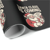 サンタクロース来の彼女はクリスマスのおもしろいクリスマスを言った ラッピングペーパー (ロールコーナー)