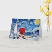 サンタクロース来はカード カード (黄色い花)