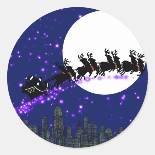 サンタクロース来はシール ラウンドシール (正面)