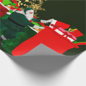 サンタクロース来はタウンラッピング紙 ラッピングペーパー (角)