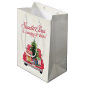 サンタクロース来はタウンレッドトラックへ ミディアムペーパーバッグ (正面アングル)