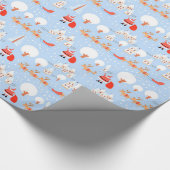 サンタクロース来はトナカイと一緒 ラッピングペーパー (角)