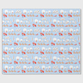 サンタクロース来はトナカイと一緒 ラッピングペーパー (フラット)