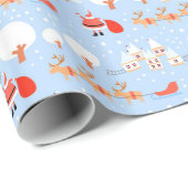 サンタクロース来はトナカイと一緒 ラッピングペーパー (ロールコーナー)