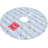 サンタクロース来はトナカイ・モノグラムと一緒だ ブラッシュドポリエステルツリースカート (アングル)