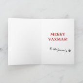 サンタクロース来はワクチン接種で町に行く シーズンカード (内部)