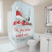 サンタクロース来は町に行く シャワーカーテン (インサイチュ)