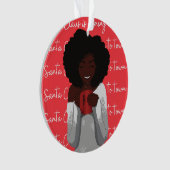 サンタクロース来は町の白象へ オーナメント (正面)