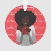 サンタクロース来は町の白象へ オーナメント (正面)