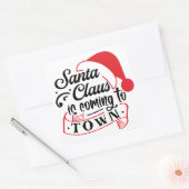 サンタクロース来は町へ行くところだ スクエアシール (封筒)