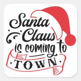 サンタクロース来は町へ行くところだ スクエアシール
