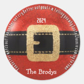 サンタクロース来は町へ ラウンドシール (正面)