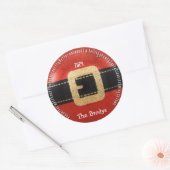 サンタクロース来は町へ ラウンドシール (封筒)