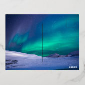 サンタクロース来は町クリスマスのはがき 箔シーズンポストカード (裏面)