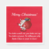 サンタクロース来ズトゥタウン紙ナプキンスキッズ スタンダードランチョンナプキン (正面)