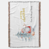 サンタクロース松木クリスマス スローブランケット (正面縦)