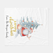 サンタクロース松木クリスマス フリースブランケット (正面(横))