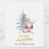 サンタクロース松木クリスマス ワインラベル (シングルラベル)