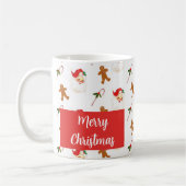 サンタクロース柄 メリークリスマス コーヒーマグカップ (左)