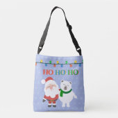 サンタクロース極熊かわいいホホホホホクリスマス クロスボディバッグ (裏面)