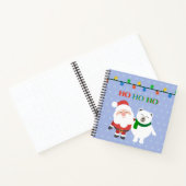 サンタクロース極熊かわいいホホホホホクリスマス ノートブック (内部)