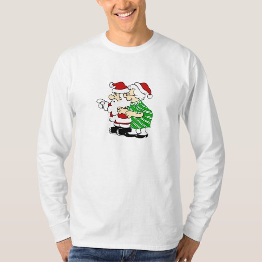 サンタクロース氏および夫人 Tシャツ (正面)