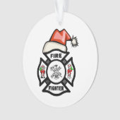 サンタクロース消防士 オーナメント (正面)