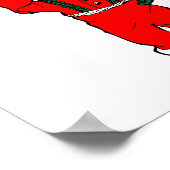 サンタクロース漫画イラストレーション ポスター (角)