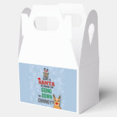 サンタクロース煙突の雪のおもしろい結晶のジョークブルー フェイバーボックス (オープン)