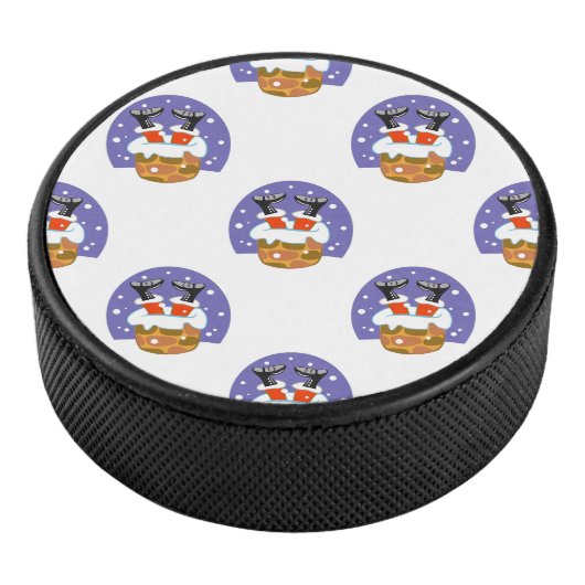 サンタクロース煙突，雪，クリスマス，新年 アイスホッケーパック (3/4)