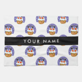 サンタクロース煙突，雪，クリスマス，新年 キッチンタオル (横)