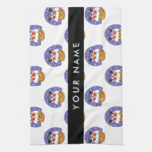 サンタクロース煙突，雪，クリスマス，新年 キッチンタオル (縦)