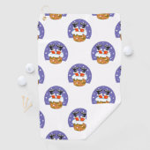 サンタクロース煙突，雪，クリスマス，新年 ゴルフタオル (インサイチュ)