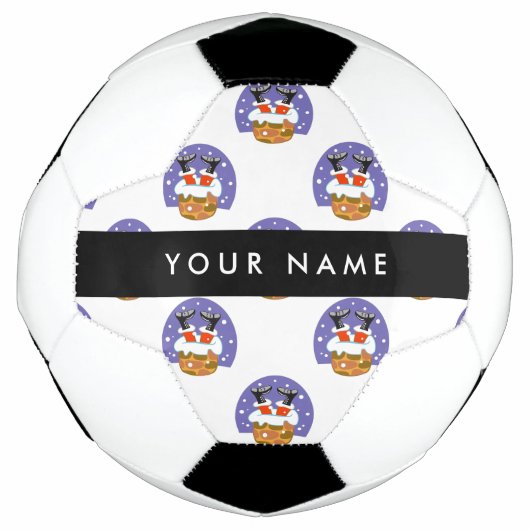 サンタクロース煙突，雪，クリスマス，新年 サッカーボール (正面)